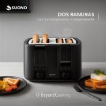 Tostadora Eléctrica 4 Rebanadas Negro