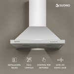 Campana De Cocina 180W Acero