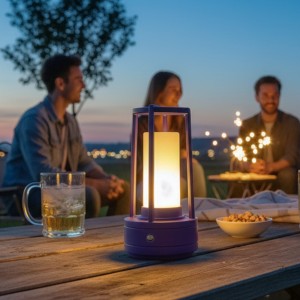 Lámpara De Cristal Led Violeta