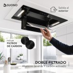 Campana Extractora Empotrable Negro
