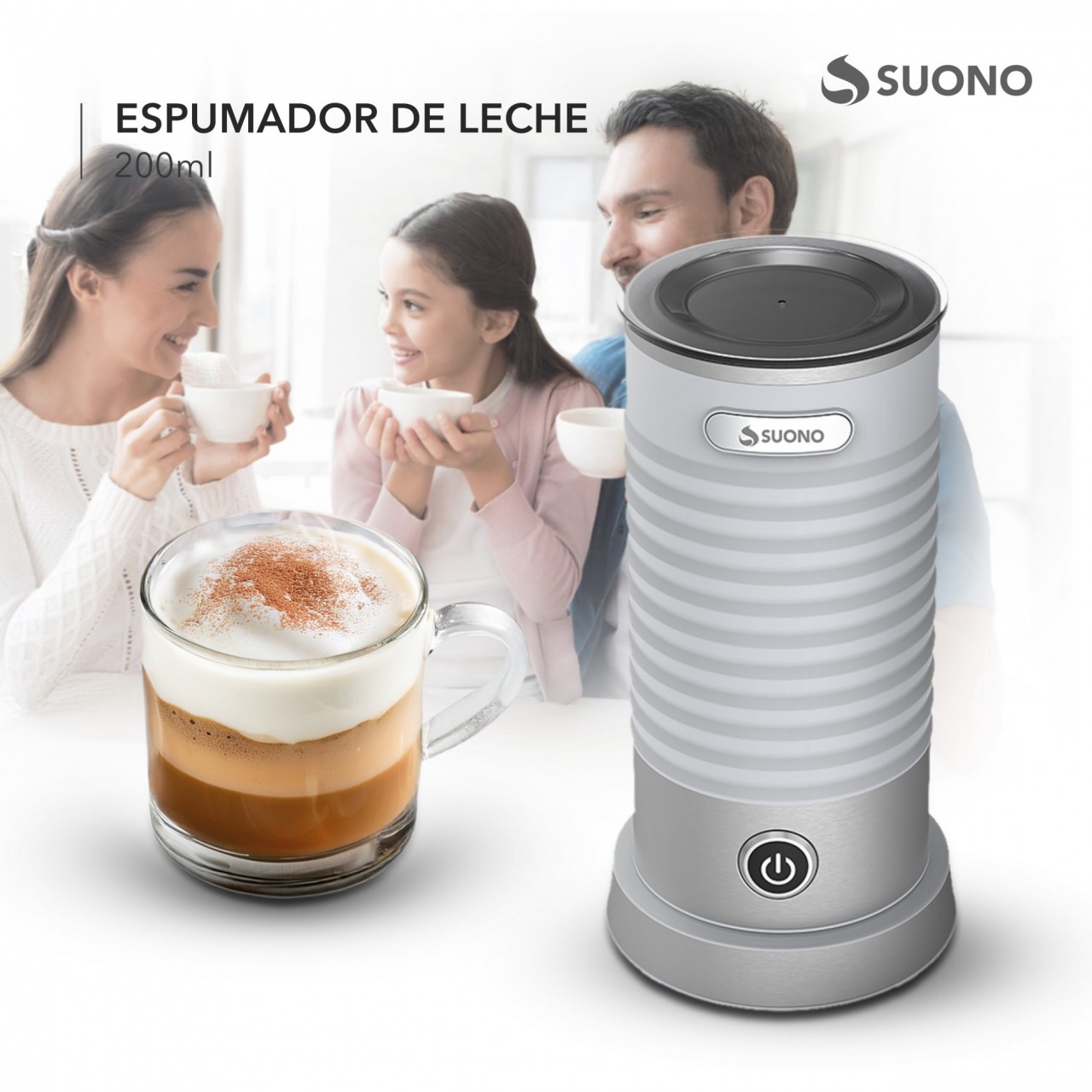 Espumador De Leche Blanco