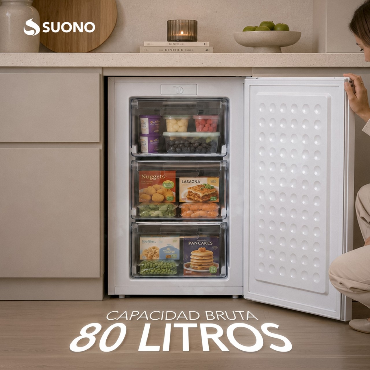 Freezer Vertical 70L GRIS