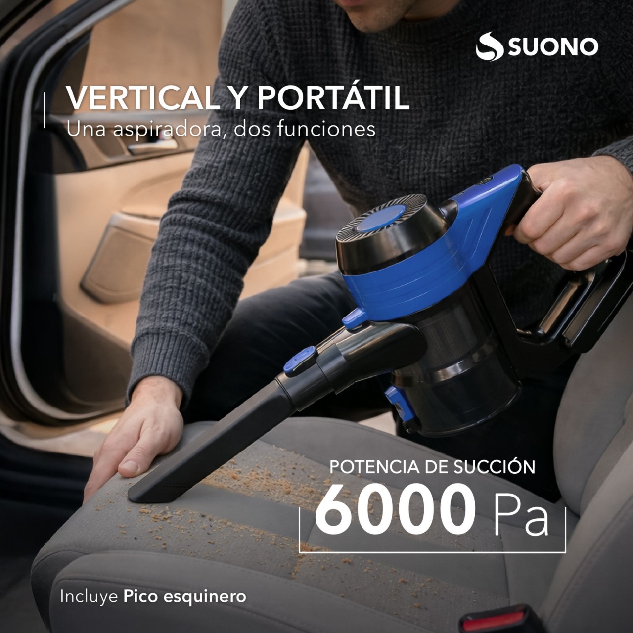 Aspiradora Vertical Inalámbrica 120W Negro