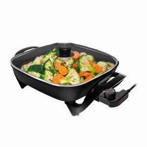 Sartén Eléctrico Suono Con Tapa 1350W Negro