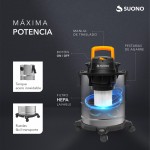 ASPIR. INDUST. 1300W 15L HEPA ACERO