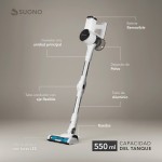 Aspiradora Vertical Inalámbrica Flexible Suono 2 En 1 Blanco