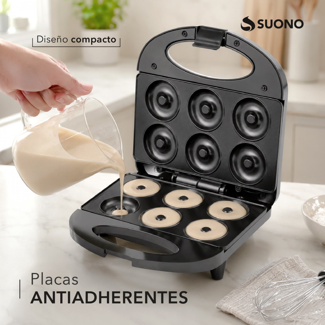 Máquina De Donas 750W Negro
