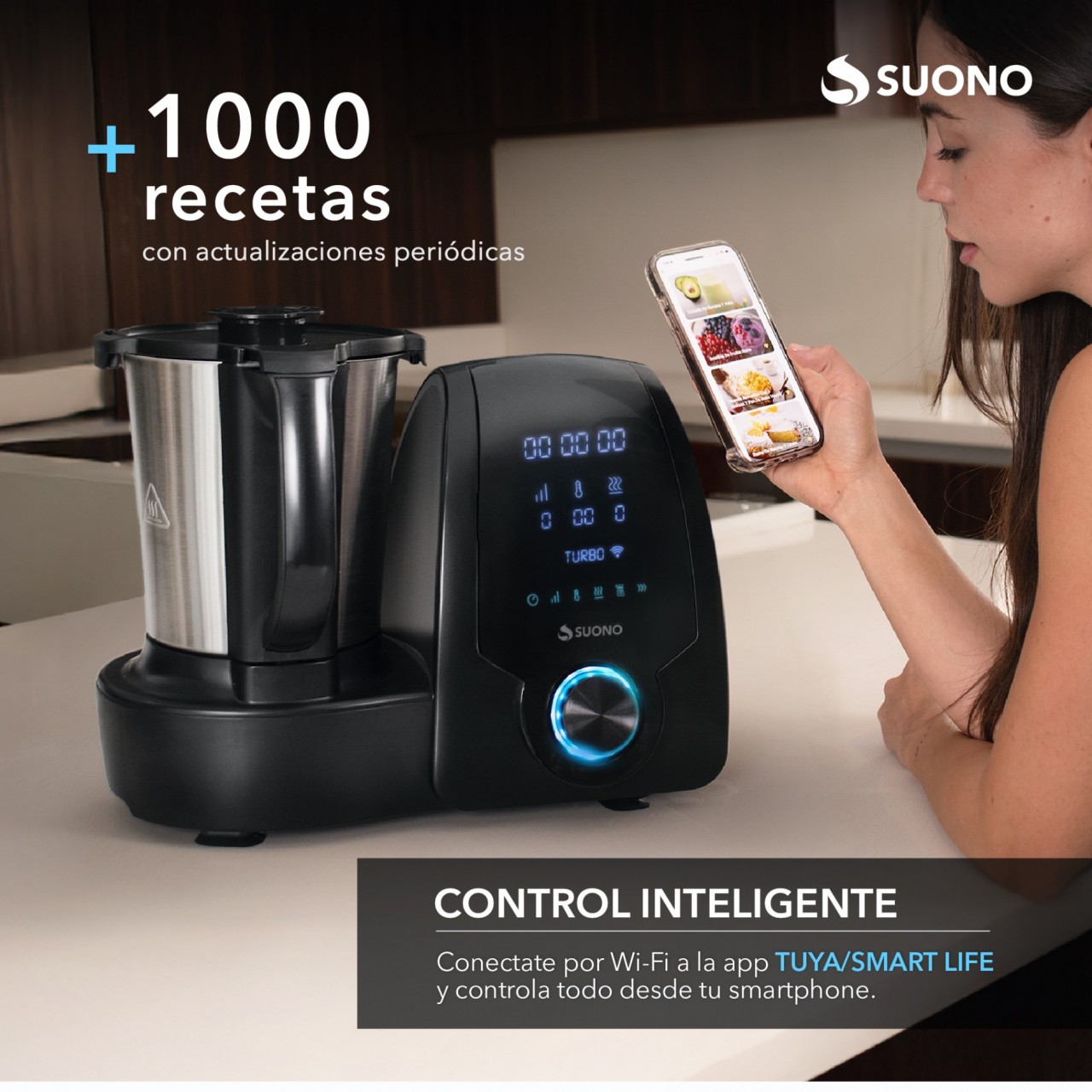 ROBOT DE COCINA 1700W 3,3L 6 A NEGRO