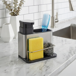 Dispenser De Jabón Y Escurridor Acero