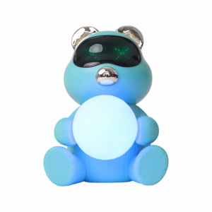 Parlante Osito Con Luz Celeste