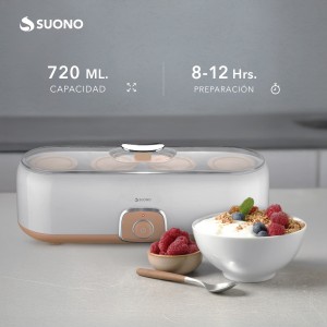 Yogurtera Eléctrica 4 Vasos Naranja
