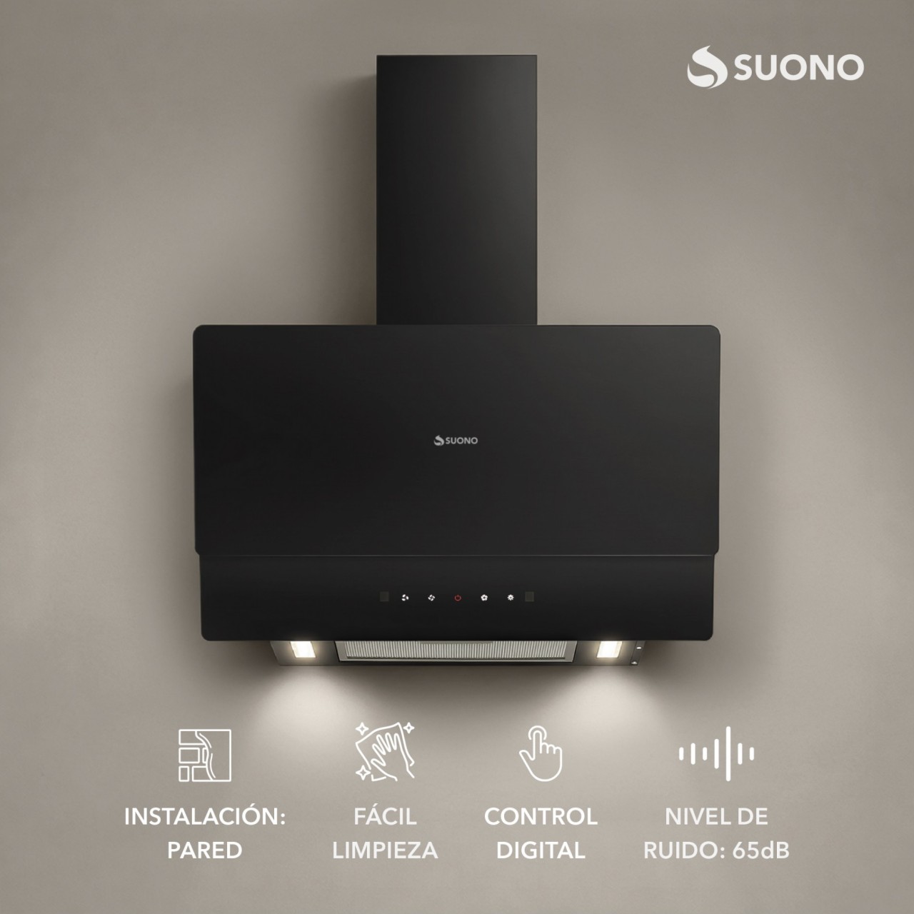 Campana De Cocina 180W Negro