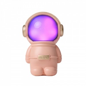Parlante Astronauta Con Luz Rosa