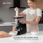 Picadora De Carne Eléctrica 800W Negro