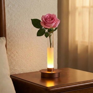 Lampara Florero Marrón