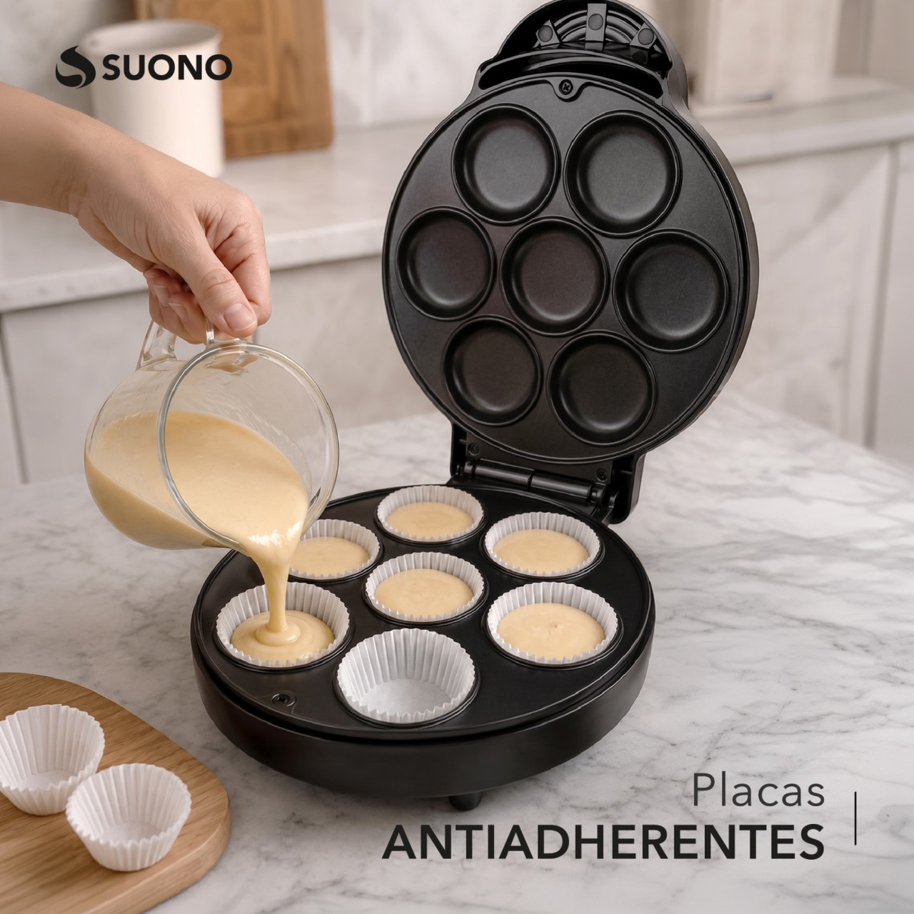 Maquina Para Cupcake 1000W Negro