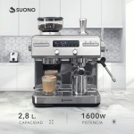 Cafetera Espresso Atelier Suono Con Molinillo Acero