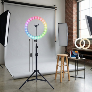 Tripode Para Aro De Luz Rgb Gris