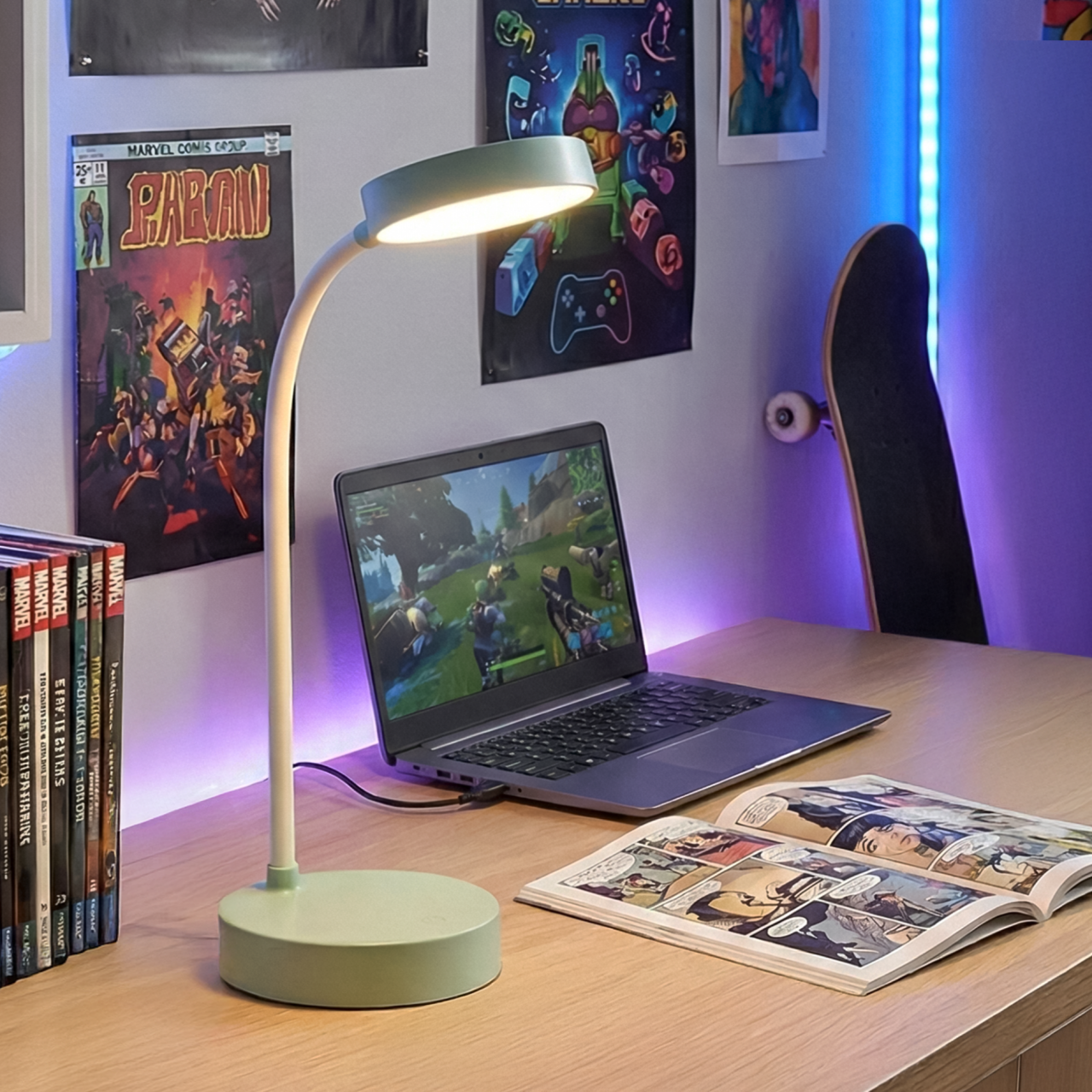 Lampara Led Flexible Verde
