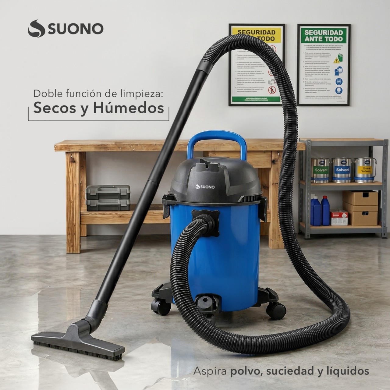 Aspiradora De Tacho 10L 600W Azul