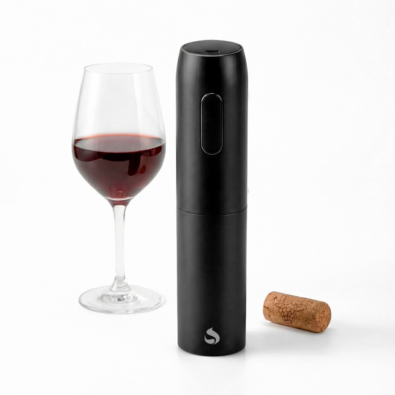 Sacacorcho Eléctrico Recargable Usb Negro