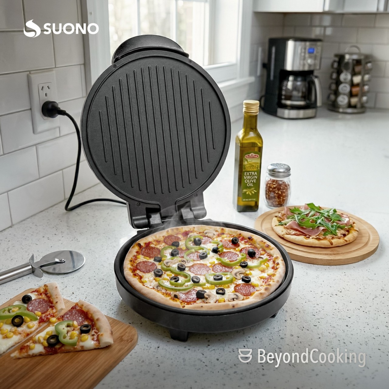 Pizza Maker-Grill Multifuncion NEGRO
