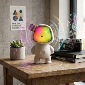 Parlante Astronauta Con Luz Blanco