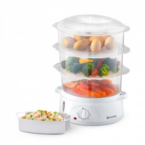Vaporera Eléctrica De Alimentos Blanco