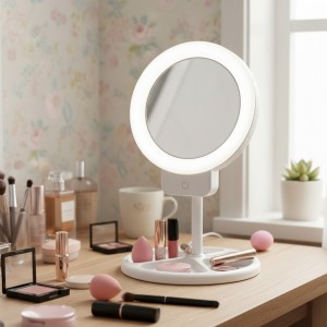 Espejo Circular Con Luz Blanco