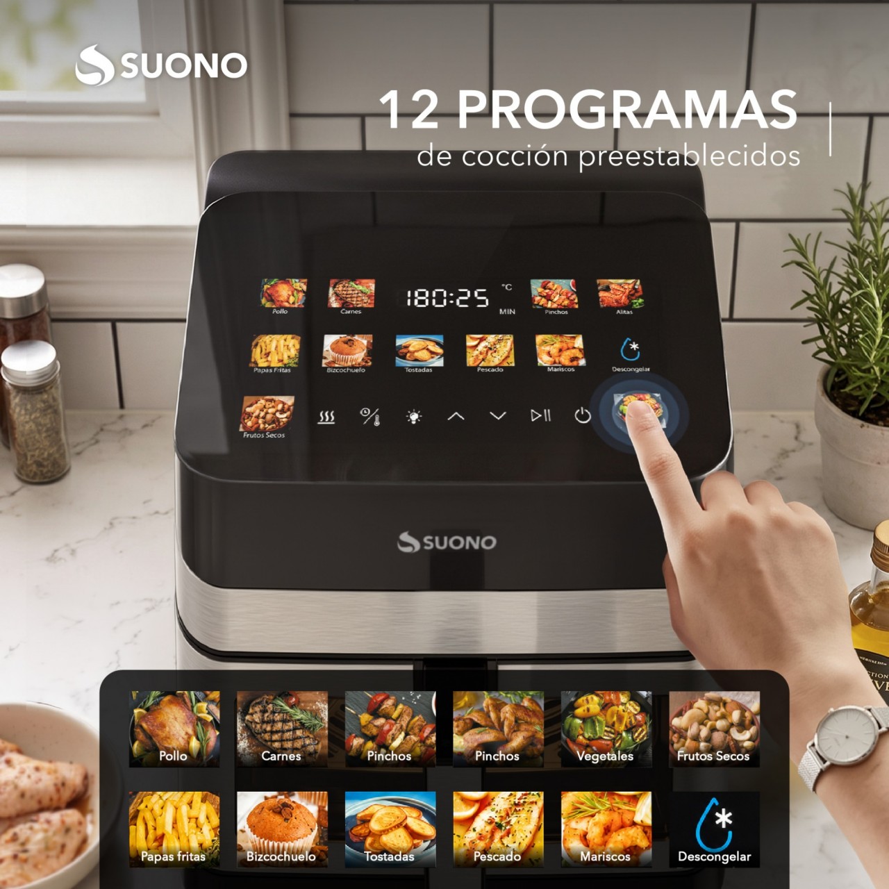 Air Fryer Digital Edge Acero
