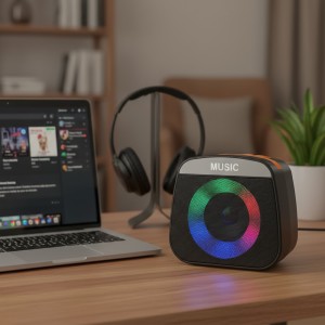 Parlante Luces Rgb Negro
