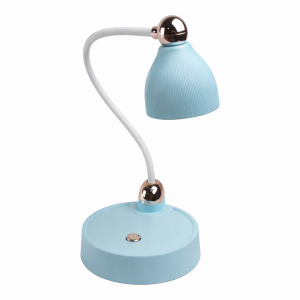 Lámpara De Escritorio Flexible Celeste