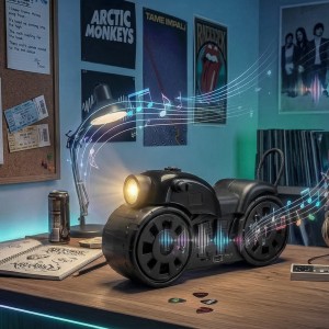 Parlante Auto Con Luz Negro