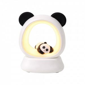 Lampara Velador Oso Panda Blanco