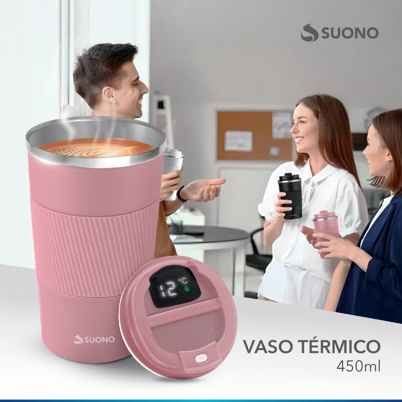 Vaso Térmico 450Ml Rosa