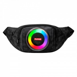 Riñonera Con Parlante Negro