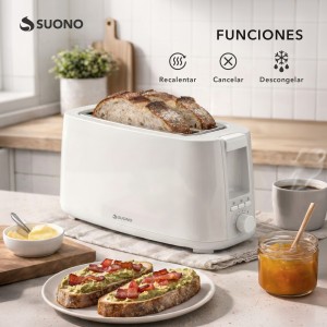 TOSTADORA PANINI 4 PANES 1400W BLANCO