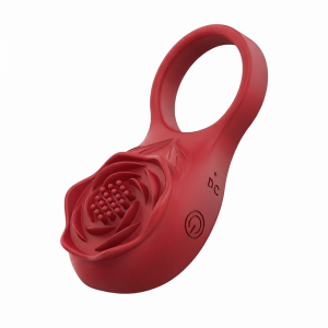 Anillo Vibrador De Silicona Rojo