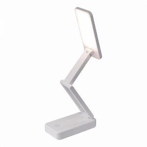 Lámpara De Mesa Recargable Usb Blanco