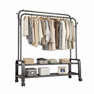 Perchero Doble Con Organizador Acero