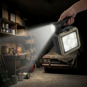 Linterna Con Reflector Negro