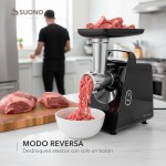 Picadora De Carne Eléctrica 800W Negro