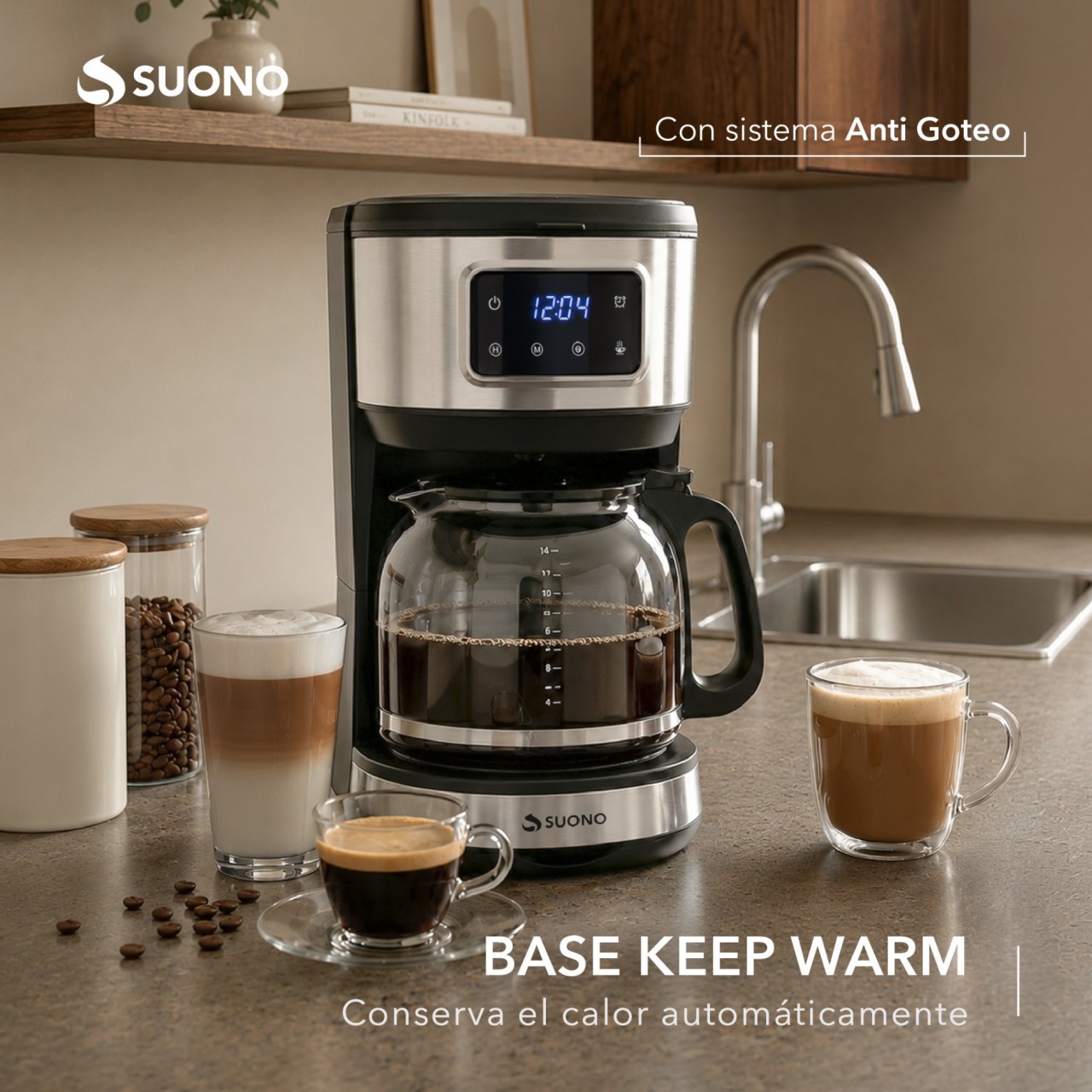 Cafetera Filtro Digital 1.8L ACERO