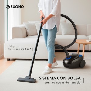 ASPIRADORA TRINEO C/BOLSA 800W NEGRO