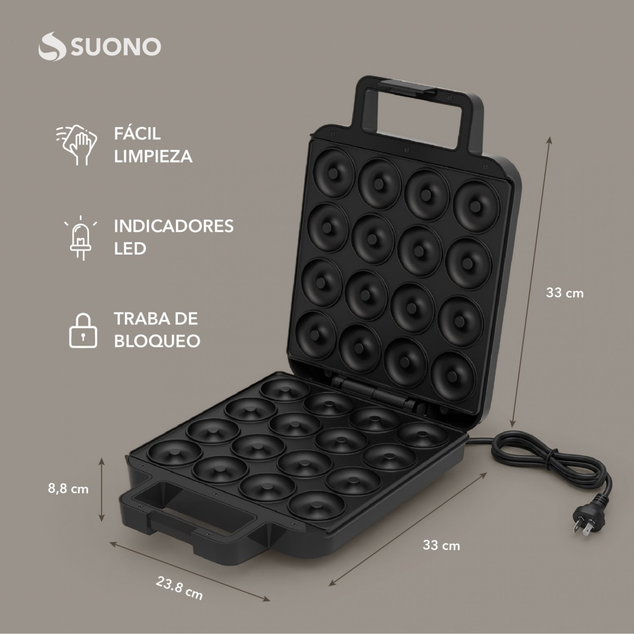 Mini Donuts Maker Xl Negro
