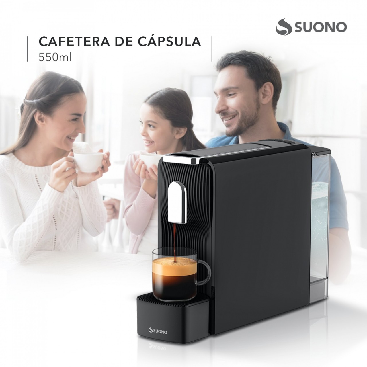 Cafetera de Cápsula – 550ml 19 NEGRO
