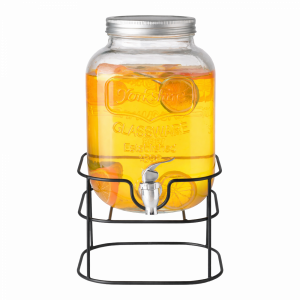 Frasco Dispenser De Vidrio Con Base M Transparente