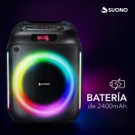 Parlante Bluetooth Suono 6.5" Rgb Negro