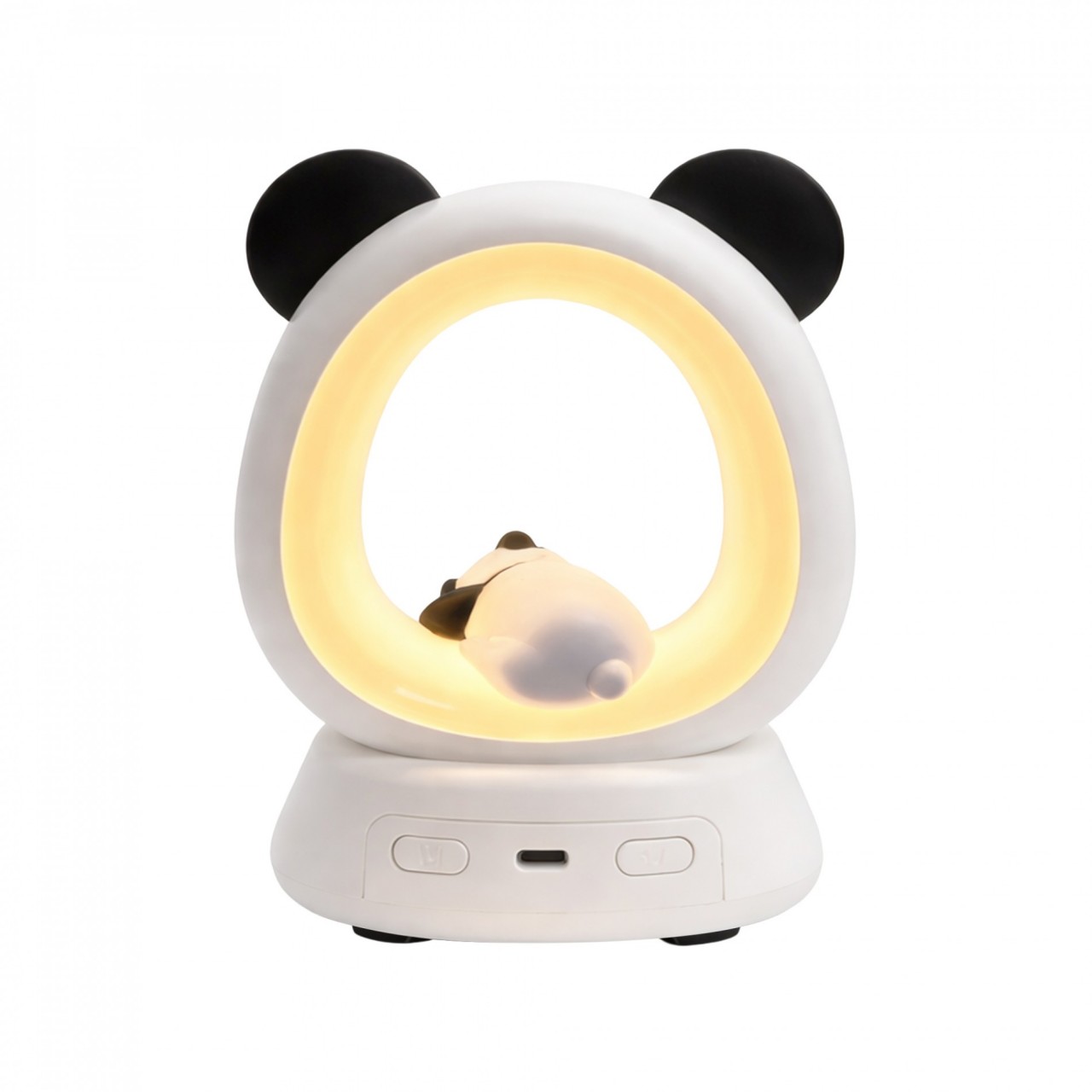 Lampara Velador Oso Panda Blanco
