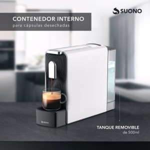 Cafetera Espresso Suono Eleganza Cápsulas Blanco